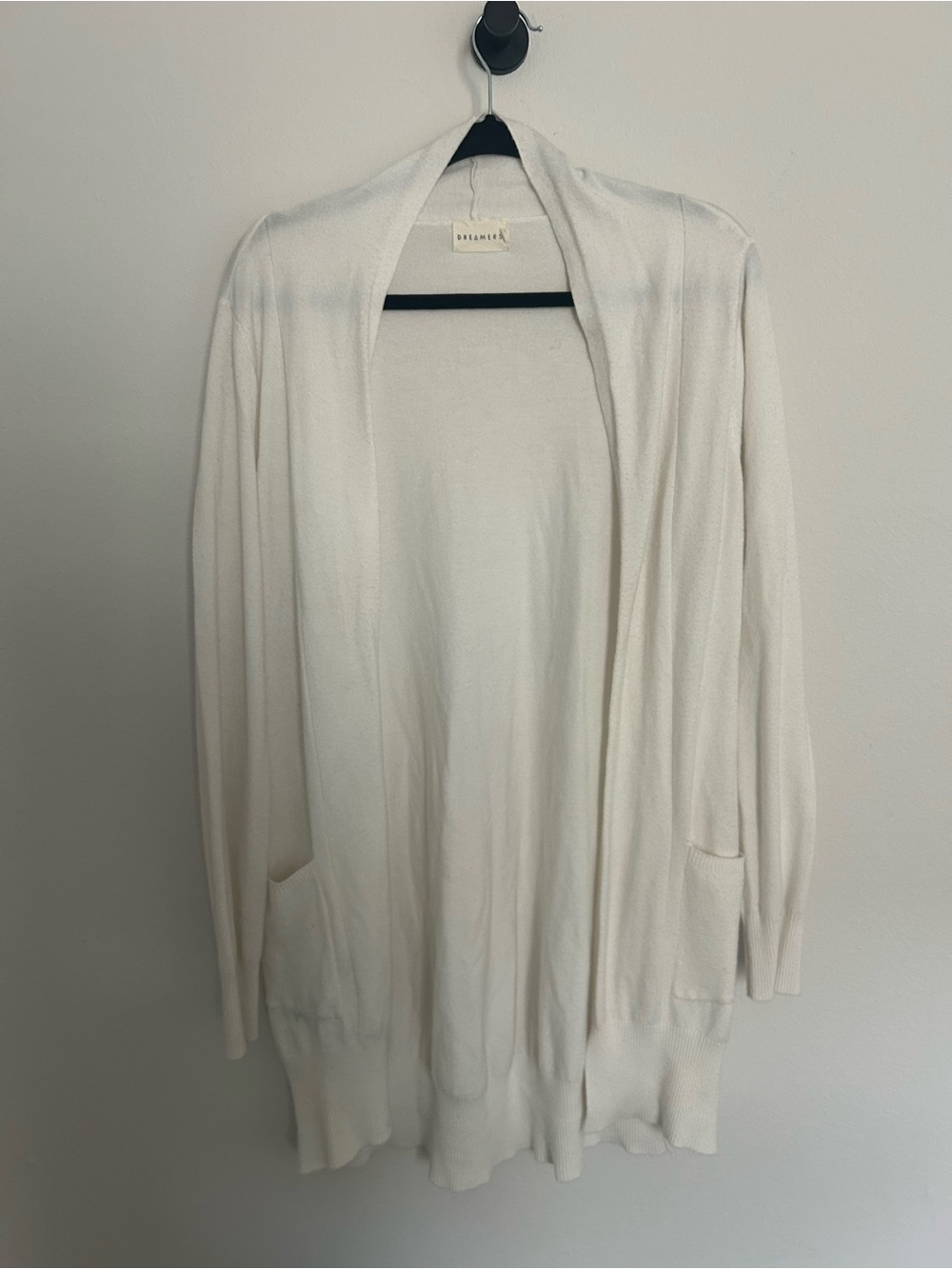 Dreamers Cream Open-Front Lightweight Cardigan